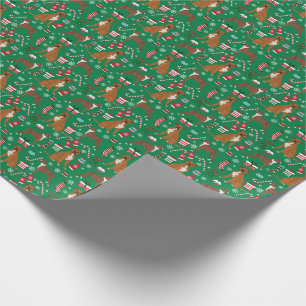 Papel De Presente Feriado de Natal do Cão