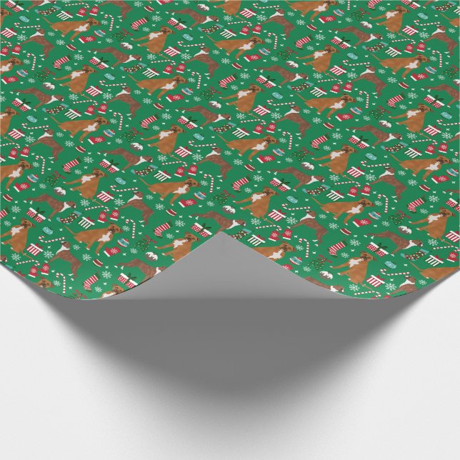 Papel De Presente Feriado de Natal do Cão (Ponta)