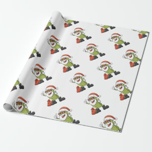 Papel De Presente Feriado de Natal do Pickle Papai Noel
