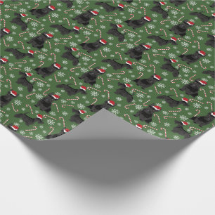 Papel De Presente Feriado de Natal do Scottie Dog