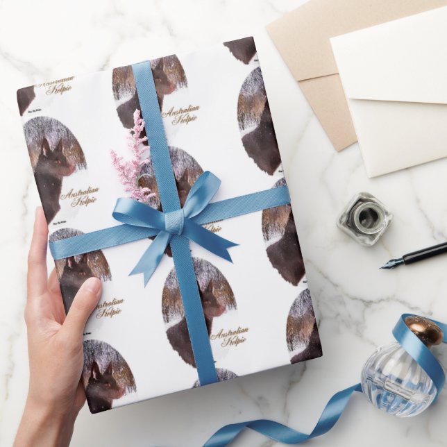 Papel De Presente Feriado de Natal em Kelpie australiano (Presentear)