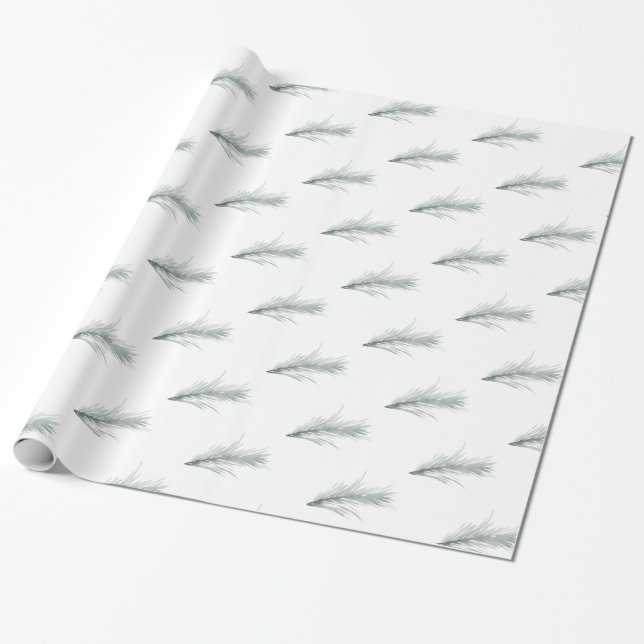 Papel De Presente Feriado de Natal em Pine Simples (Desenrolado)