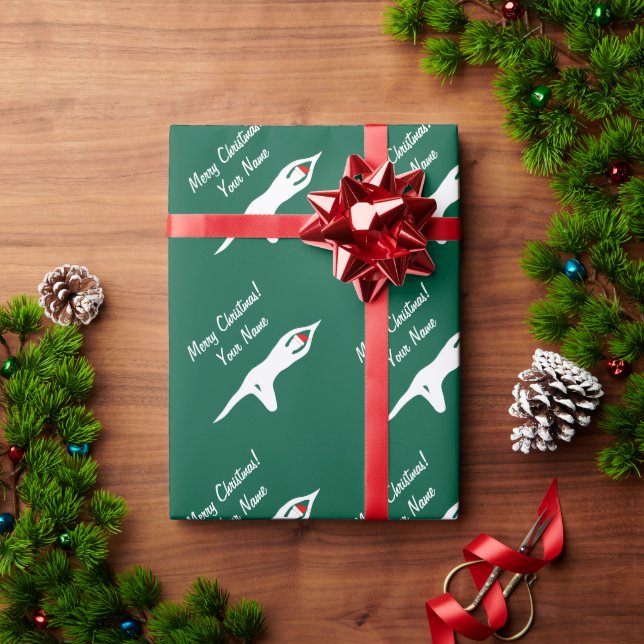 Papel De Presente Feriado de Natal engraçado para papais noeis yoga  (Presente de Natal)