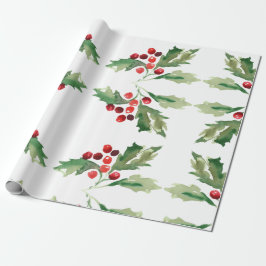 Papel De Presente Feriado de Natal Holly