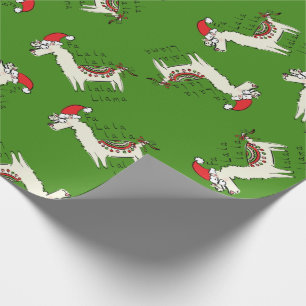 Papel De Presente Feriado de Natal Llama Cute Engraçado