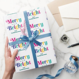 Papel De Presente Feriado de Natal Personalizado e Brilhante