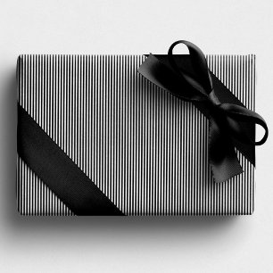 Papel De Presente Feriado de Natal simples, preto e branco