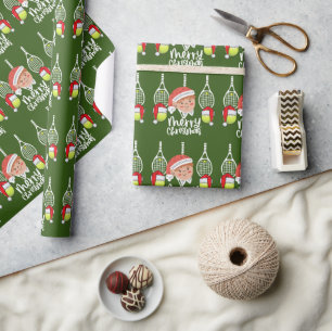 Papel De Presente Feriado de Natal tênis com Natal verde