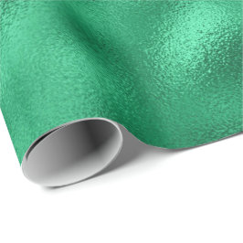 Papel De Presente Feriado de Natal Verde Shimmering