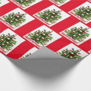 Papel De Presente Feriado de Pesca de Ornamentos de Árvore de Natal