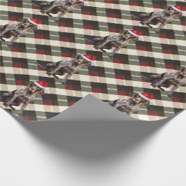 Papel De Presente Feriado de Xadrez do Cachorro de Abreviação no Nat