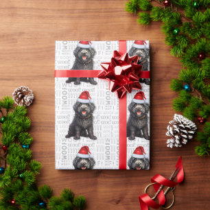 Papel De Presente Feriado do Cachorro de Natal