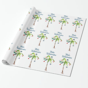 Papel De Presente Feriado do Natal da palmeira de Mele Kalikimaka