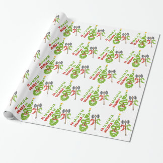 Papel De Presente Feriado do Natal de Viking Valhalla