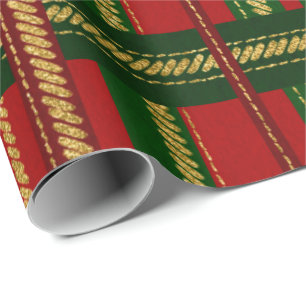 Papel De Presente Feriado do Natal - feriado bonito xadrez costurada