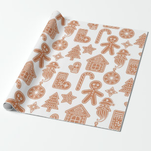 Papel De Presente Feriado do pão-de-espécie