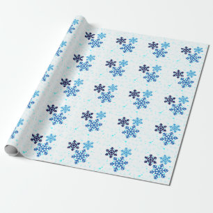Papel De Presente Feriado em Floco de Neve
