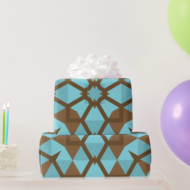 Papel De Presente Feriado Geométrico Festivo de Presente Único (Presentes para festas)