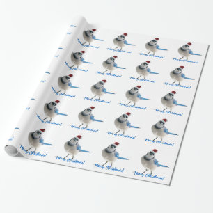 Papel De Presente Feriado Jay azul