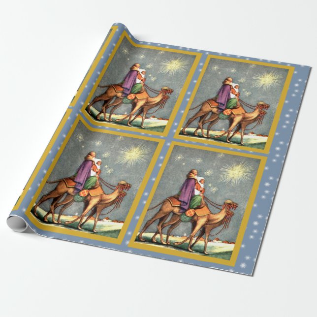Papel De Presente Feriado Mary e Joseph Gift Wrap (Desenrolado)