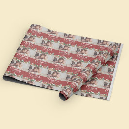 Papel De Presente Feriado Personalizado de Foto da Família Village R