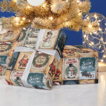 Feriado Retroativo de Colagem de Natal nostálgico