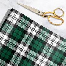 Feriado Rustic Green Black and White Tartan Xadrez