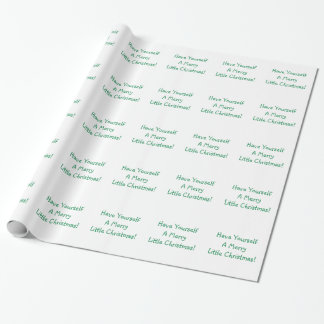 Papel De Presente Feriado Verde Fonte Feliz Desejos de Natal