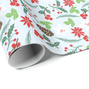 Papel De Presente Feriados chiques retros modernos do teste padrão