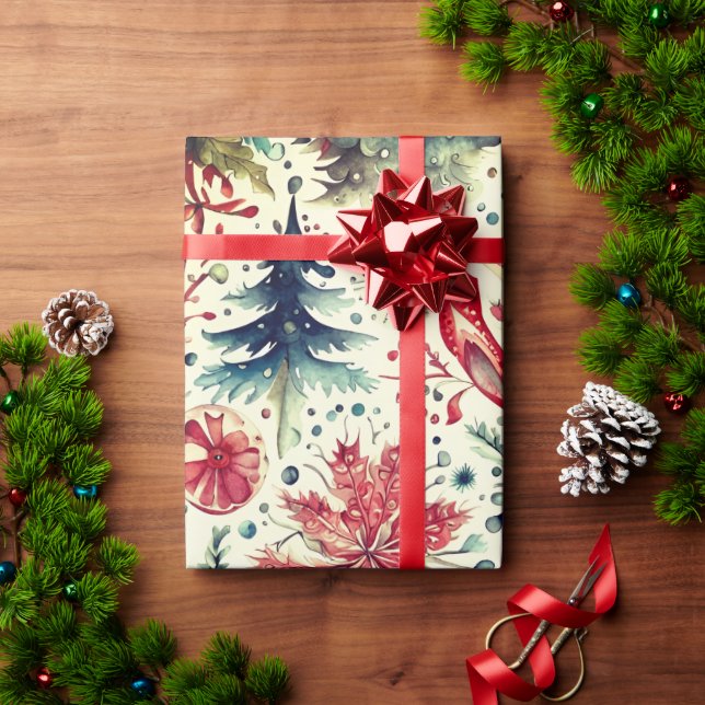 Papel De Presente Feriados de inverno (Presente de Natal)