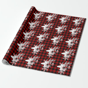 Papel De Presente Feriados de natal Reindeer Snowflakes