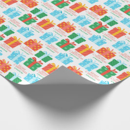 Papel De Presente Feriados de Nome Personalizados da Caixa de Presen