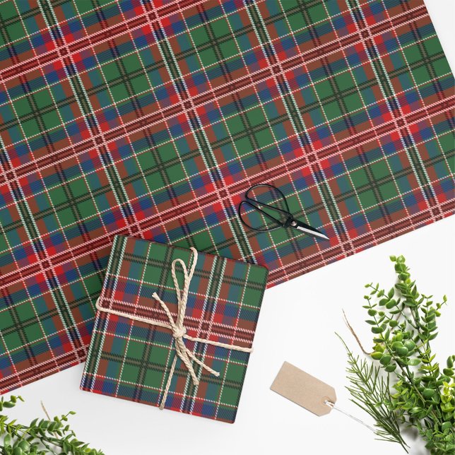 Papel De Presente Feriados de Xadrez Clan MacCulloch Tartan (Criador carregado)