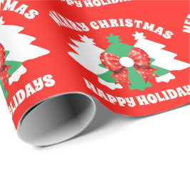 Papel De Presente Feriados Felizes de Natal Modernos Editáveis