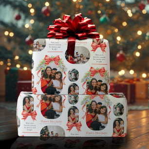 Papel De Presente Feriados Felizes sinos arcos fotografia d'água