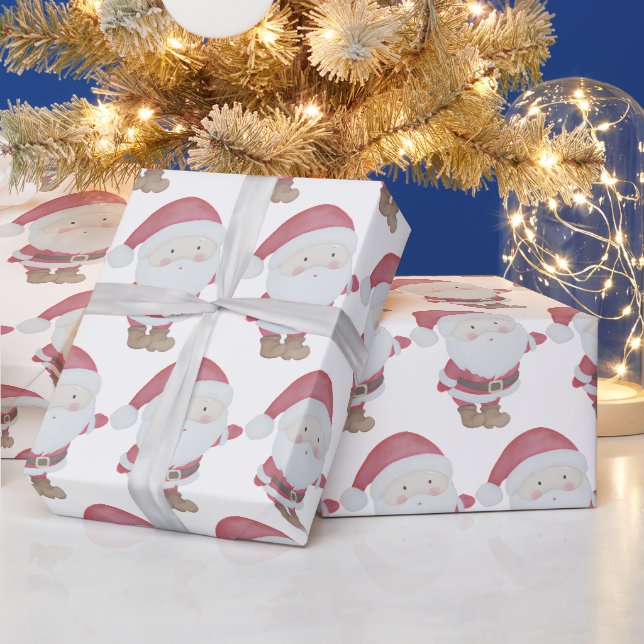 Papel De Presente Férias de Natal de Papais noeis bonitos (Feriados)