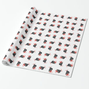 Papel De Presente Férias de Natal do Gato Preto