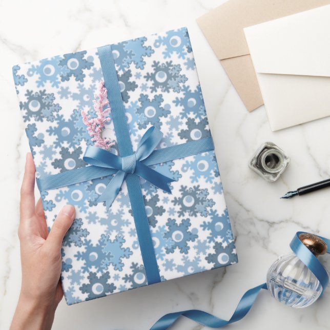 Papel De Presente Férias de neve festivas de inverno brilhantes (Presentear)