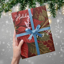 Férias Felizes Floral Carmim Natal
