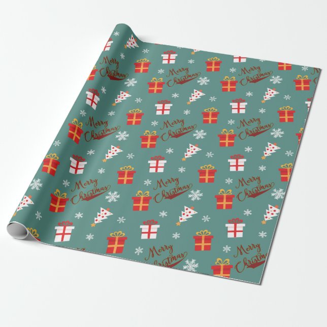Papel De Presente Férias Festivas de Natal  (Desenrolado)
