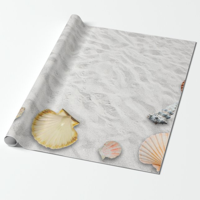 Papel De Presente Férias praia verão sol (Desenrolado)