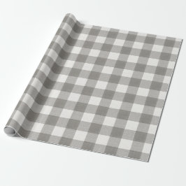 Papel De Presente Férias Xadrez Monocromático Mínimo
