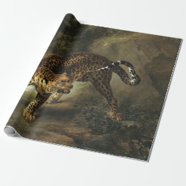 Papel De Presente Ferocious Wild Leopard (por Jean-Baptiste Oudry)