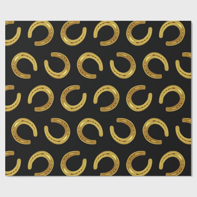 Papel De Presente Ferradura dourada (Aberto)