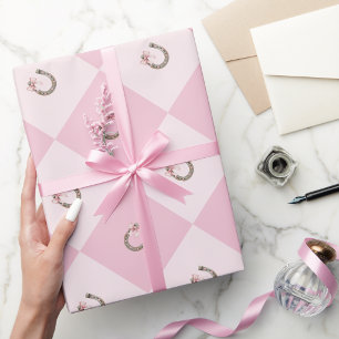 Papel De Presente Ferradura Sortuda Cowgirl Coquete