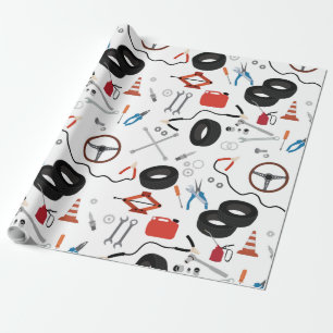 Papel De Presente Ferramentas Automotivas Mecânicas De Automóveis