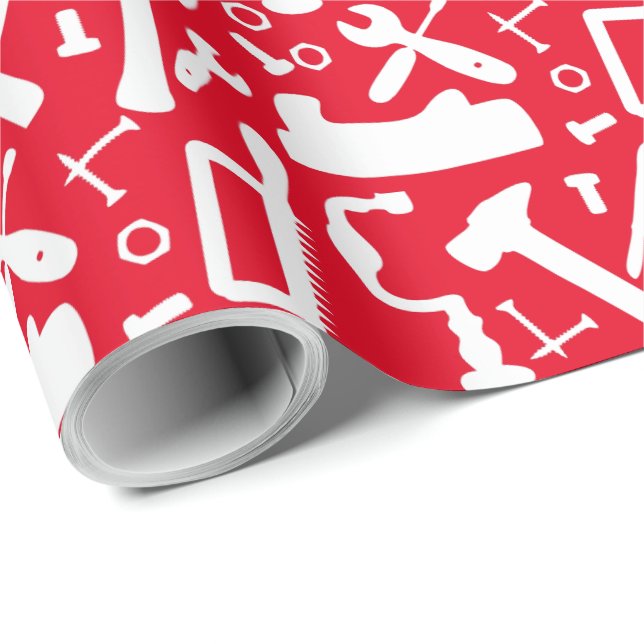 Papel De Presente Ferramentas De Carpintaria Do Padrão Comercial (Ponta do rolo)