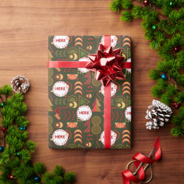 Papel De Presente FesArt Deco Vintage Logotipo Personalizado Natal