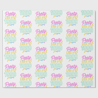 Papel De Presente Festa Como Se Fosse 1999®™ – Neon Voltage