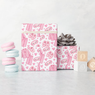 Papel De Presente Festa de Aniversário da Menina de Panquecas e Pija
